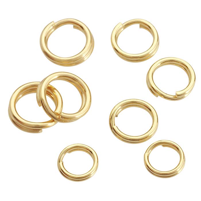 14K Yellow Gold Round Split Ring