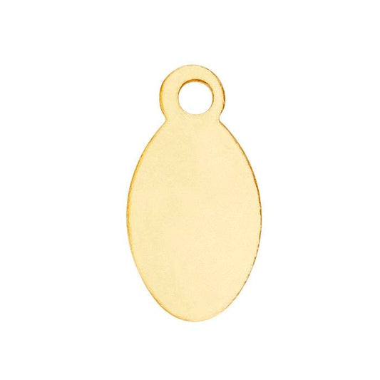 14K Yellow Gold Oval Tags, Dead-Soft