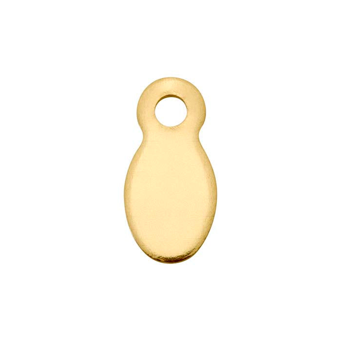 14K Yellow Gold Oval Tags, Dead-Soft