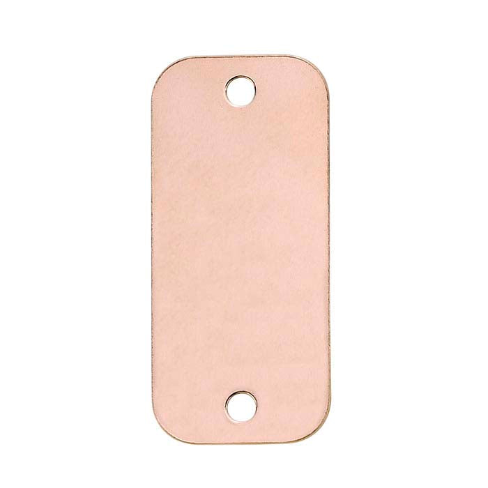 14/20 Rose Gold-Filled Flat Rounded Rectangle Link Component