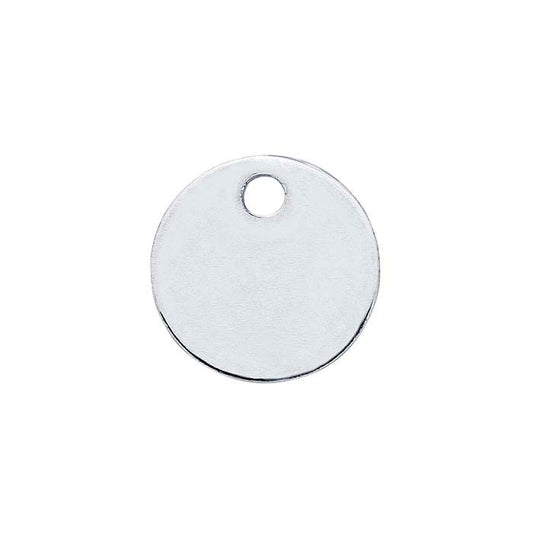 Sterling Silver Round Tag, 0.36mm, 1/2-Hard
