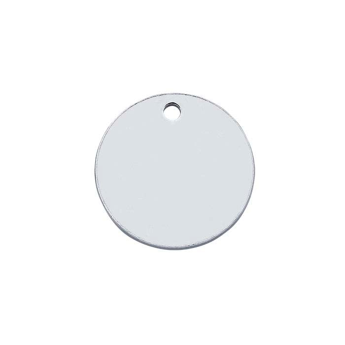 Sterling Silver Round Tag, 0.81mm, Soft