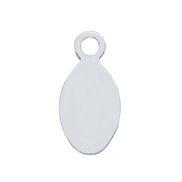 Sterling Silver 11 x Oval Tags, Soft