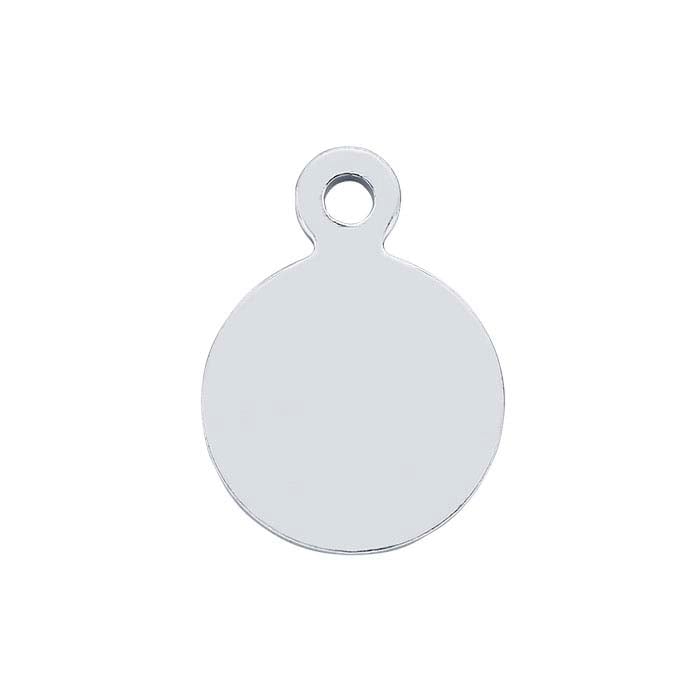 Sterling Silver Round Tags, Soft