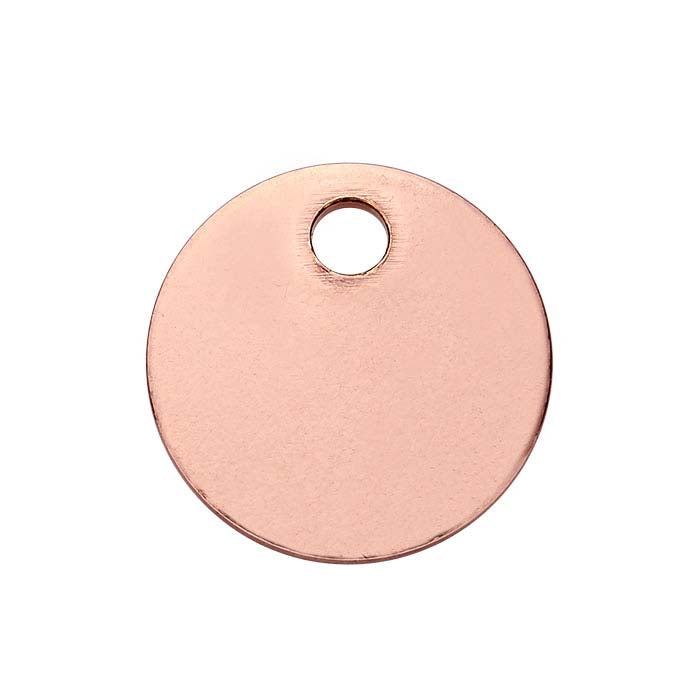 14/20 Rose Gold-Filled Round Tags, Soft