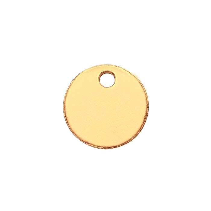 14/20 Yellow Gold-Filled Round Tags, Soft