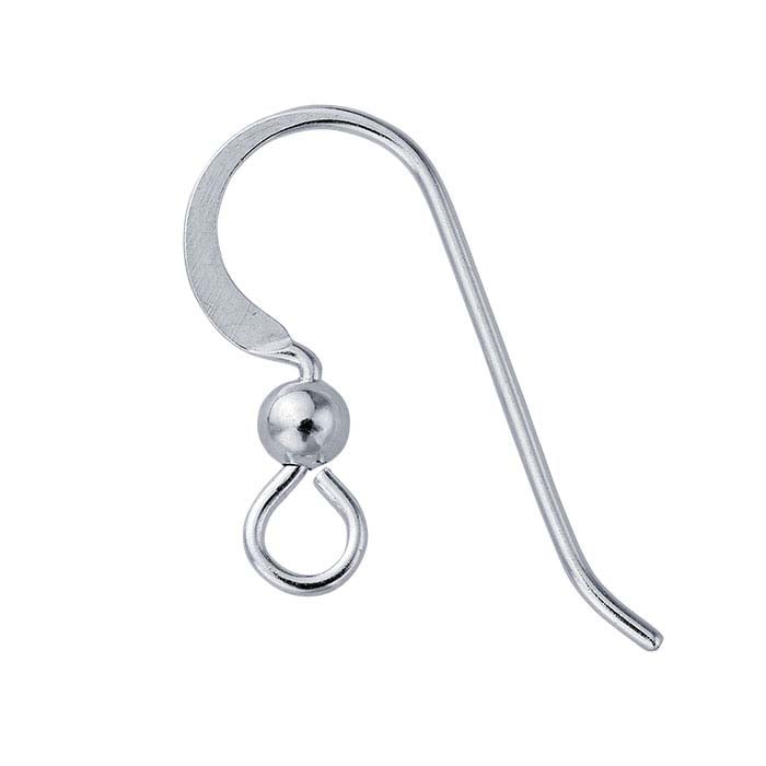 Hammered Ear Wire with Loop and Bead