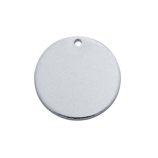 Sterling Silver Round Tag, 1.29mm, Soft