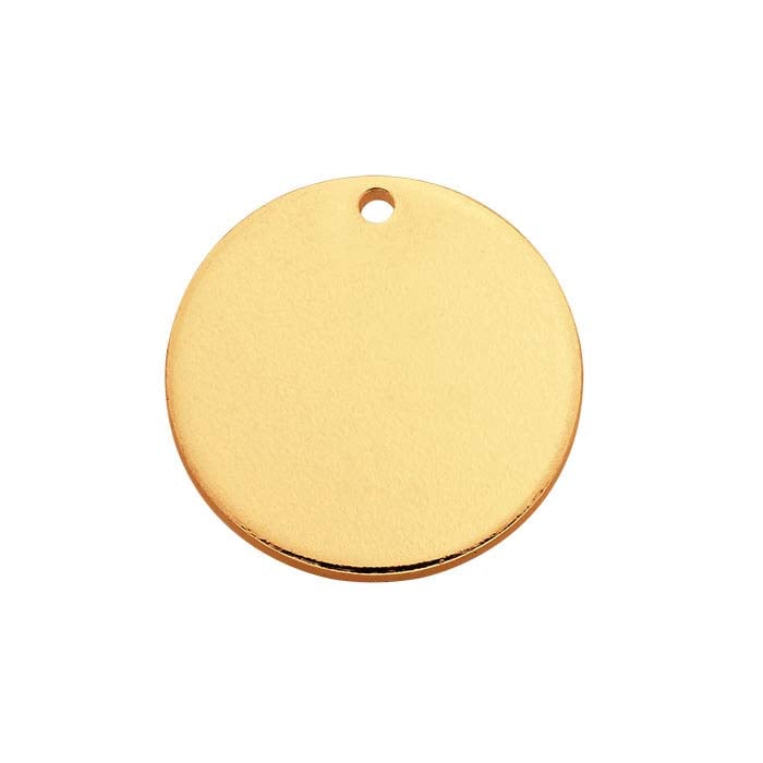 14/20 Yellow Gold-Filled Round Tags, Soft