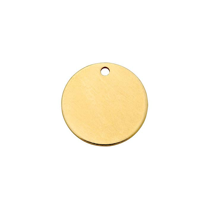 14/20 Yellow Gold-Filled Round Tags, 0.64mm, Soft