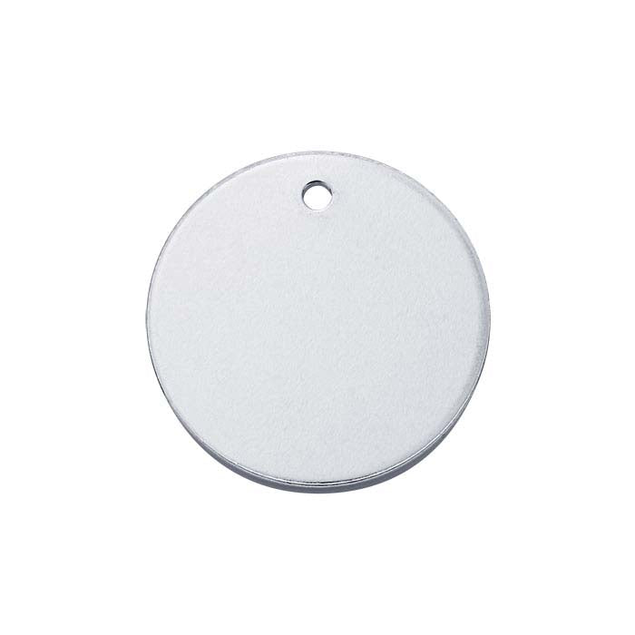 Sterling Silver Round Tag