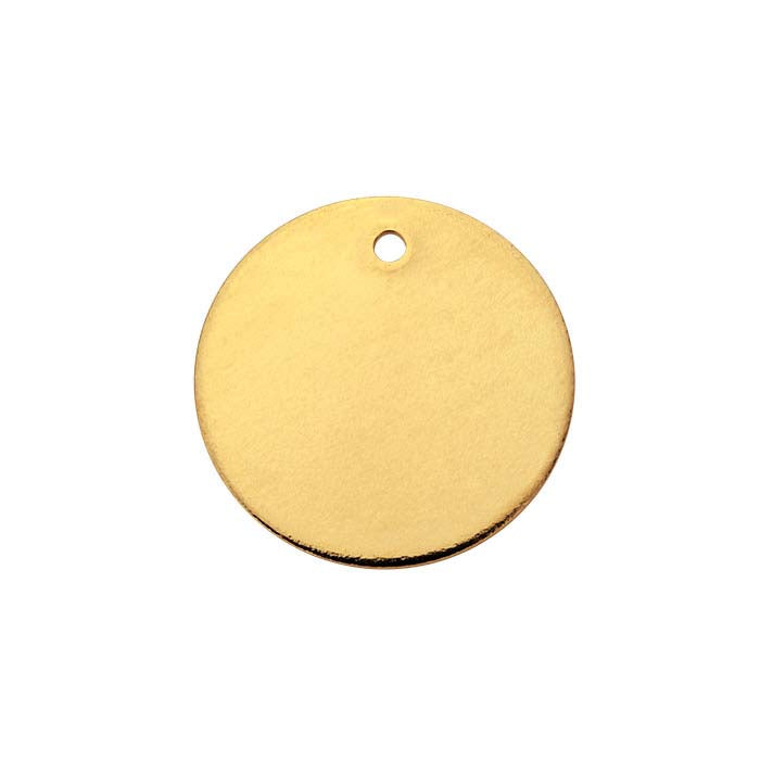 14/20 Yellow Gold-Filled Round Tags, 0.64mm, Soft