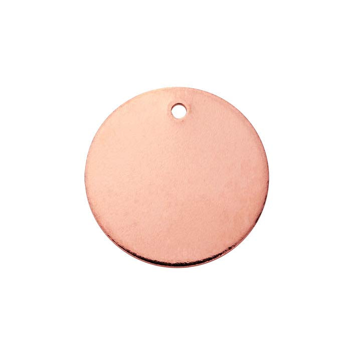 14/20 Rose Gold-Filled Round Tags, Soft
