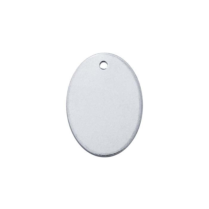 Sterling Silver Oval Tag, 0.81mm, Soft