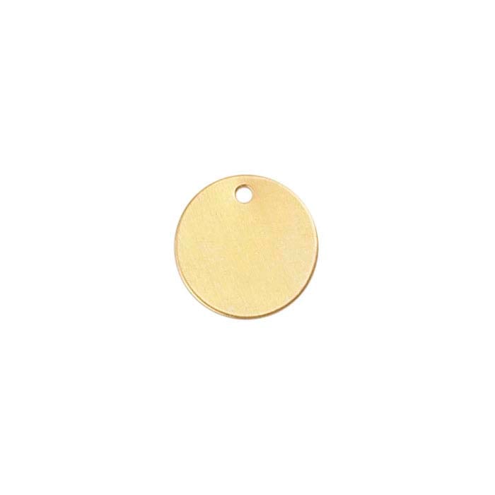 14/20 Yellow Gold-Filled Round Tags, 0.81mm, 1/2-Hard