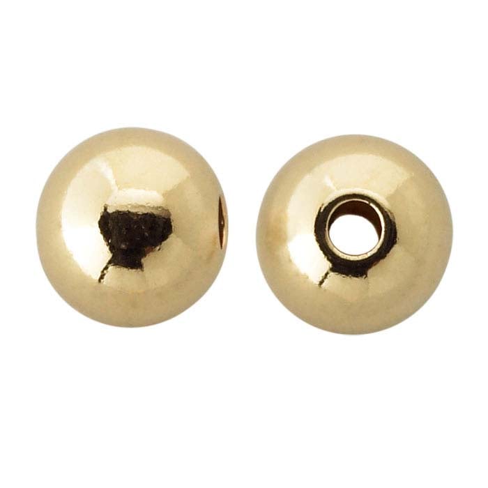 12/20 Yellow Gold-Filled Round Seamless-Look Bead
