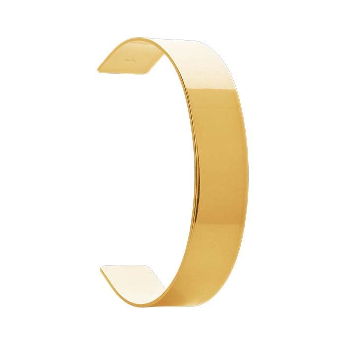 14K Yellow Gold Plain Cuff Bracelet