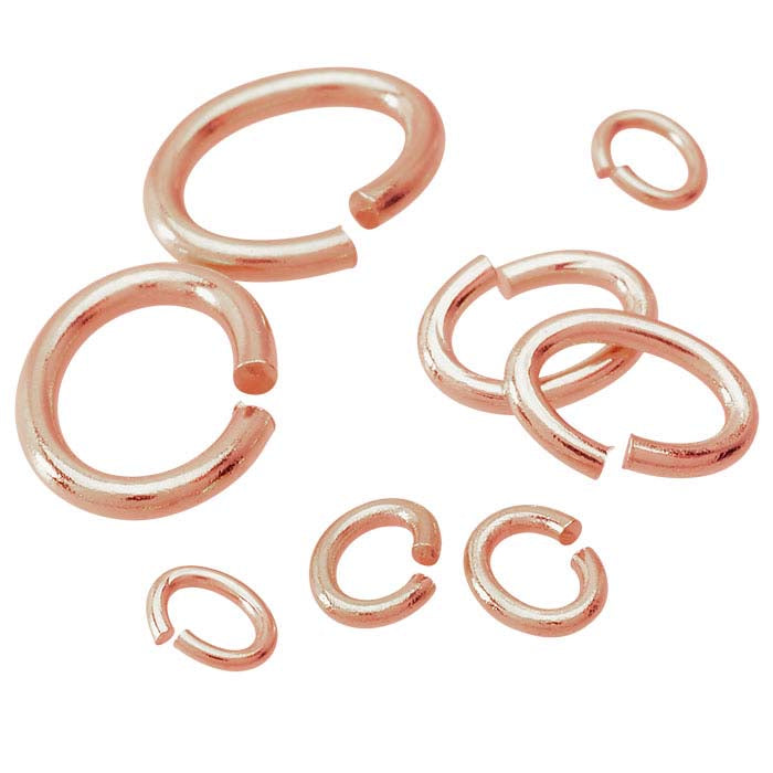 14K Rose Gold 3 x ID Oval Jump Ring