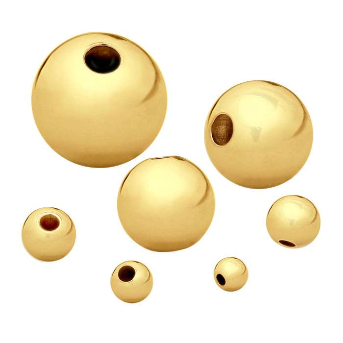 14/20 Yellow Gold-Filled Round Seamless-Look Bead