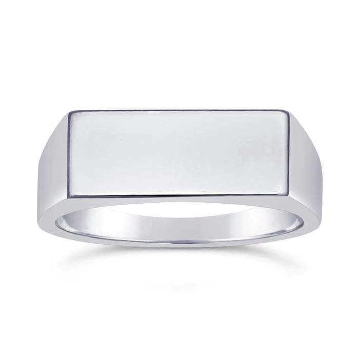 Sterling Silver 15 x Rectangle Signet Ring