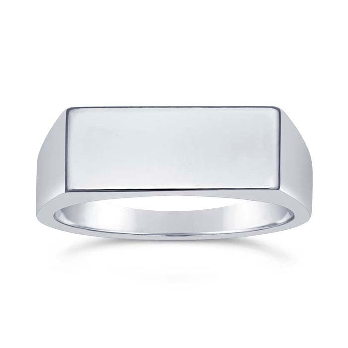 Sterling Silver 15 x Rectangle Signet Ring