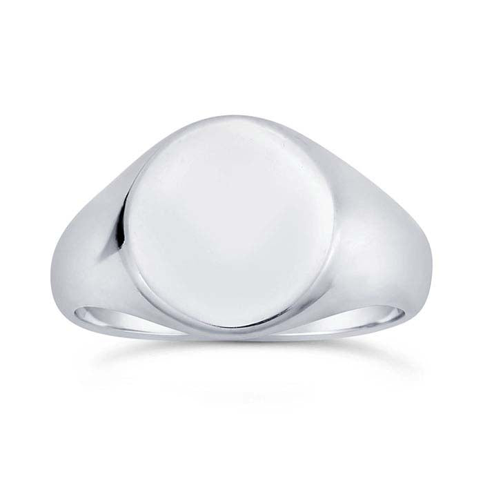 Sterling Silver x Oval Signet Ring