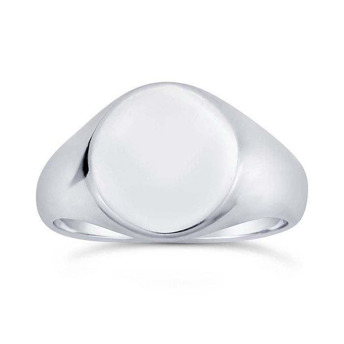 Sterling Silver x Oval Signet Ring