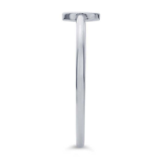 Sterling Silver Ring with Disc Accent