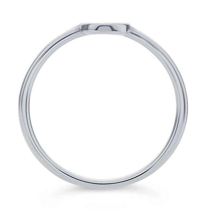 Sterling Silver Ring with Disc Accent