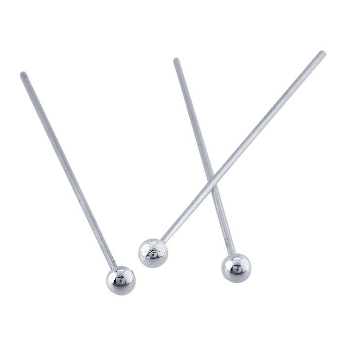 Argentium® Silver Ball Head Pin, 0.72mm, 1/2-Hard