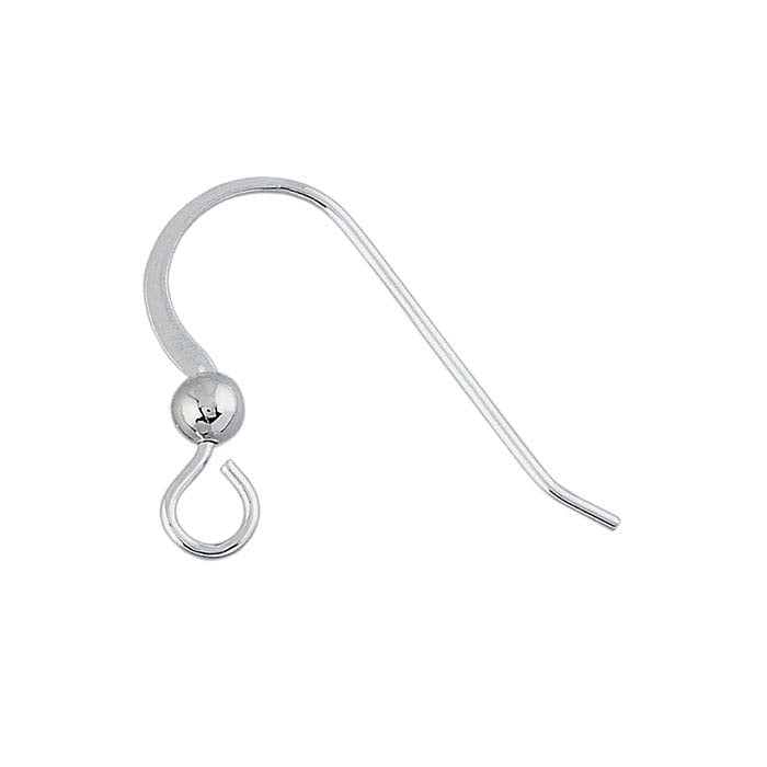 Hammered Ear Wire with Loop and Bead