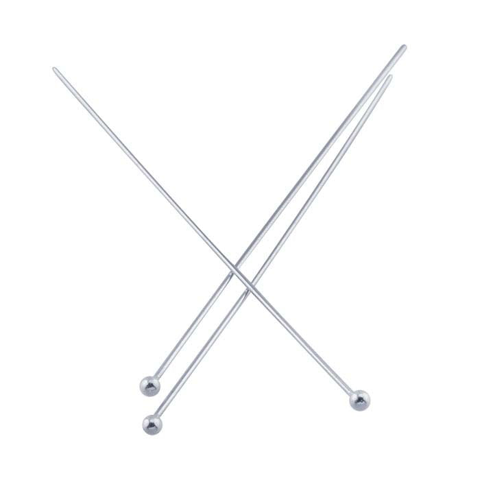 Sterling Silver Ball Head Pin, 0.40mm, 1/2-Hard