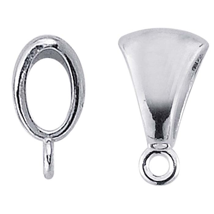 Argentium® Silver Pendant Bails with Ring