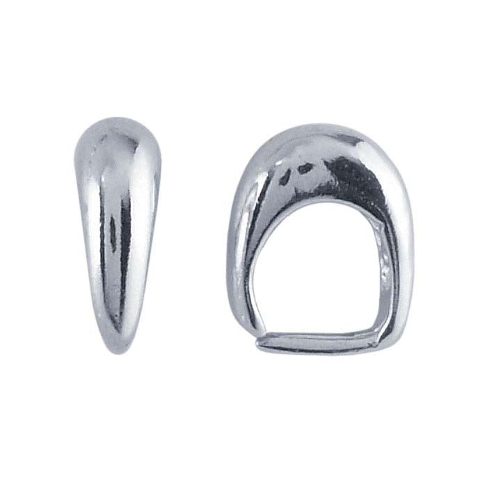 Argentium® Silber Gewölbter Ösenverschluss