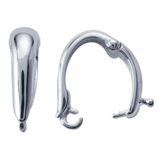 Argentium® Silver Hinged Necklace Enhancer with Ring