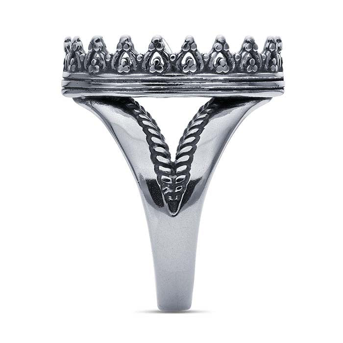 Sterling Silver Split Shank 18 x Oval Cabochon Ring Mounting