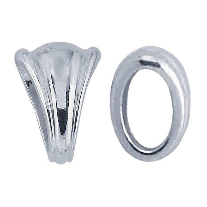 Sterling Silver Fluted Solder-On Bail