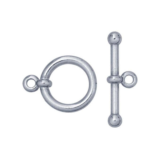 Sterling Silver Ball-End Toggle Clasp