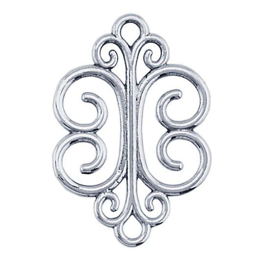 Sterling Silver Filigree Link Component