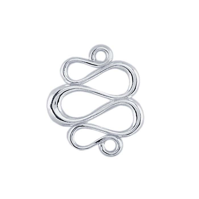 Sterling Silver Swirl Link Component