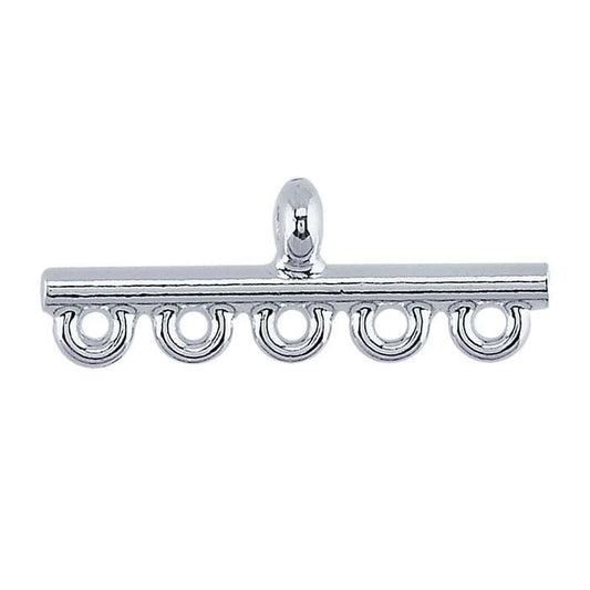 Sterling Silver Five-Strand End Bar