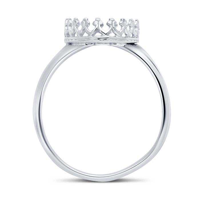 Sterling Silver Gallery Wire Oval Cabochon Ring Mounting