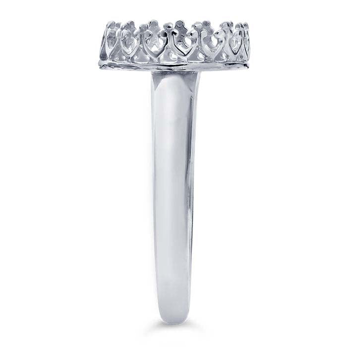 Sterling Silver Gallery Wire Round Cabochon Ring Mounting