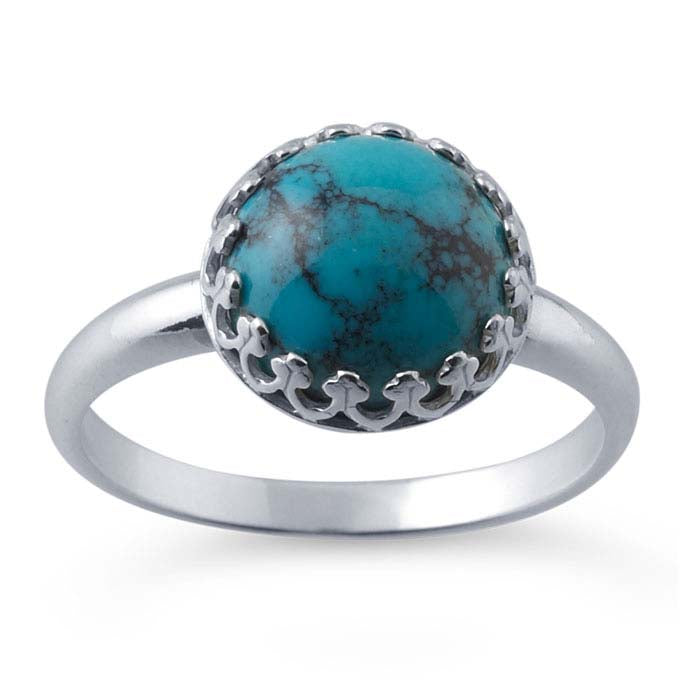 Sterling Silver Gallery Wire Round Cabochon Ring Mounting