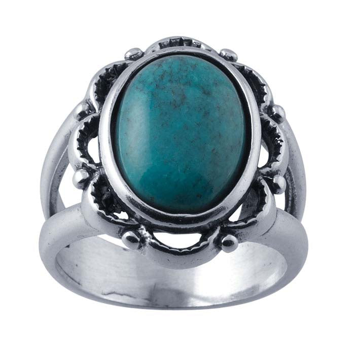 Sterling Silver Scalloped Split-Shank 14 x Oval Cabochon Ring Mounting