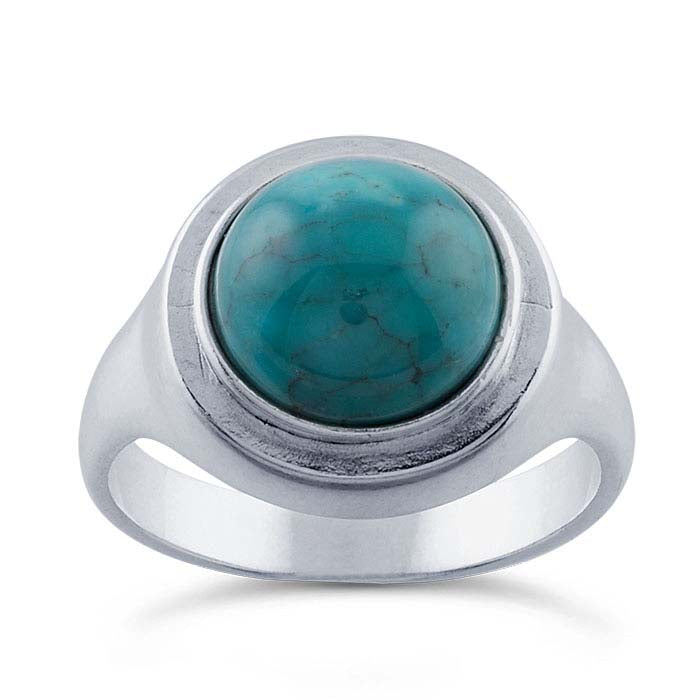 Sterling Silver Classic Round Cabochon Ring Mounting
