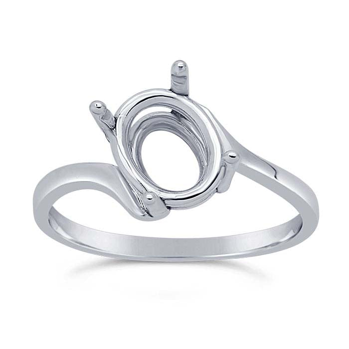 Sterling Silver ReadySet™ 9 x 7mm Oval Ring Mounting