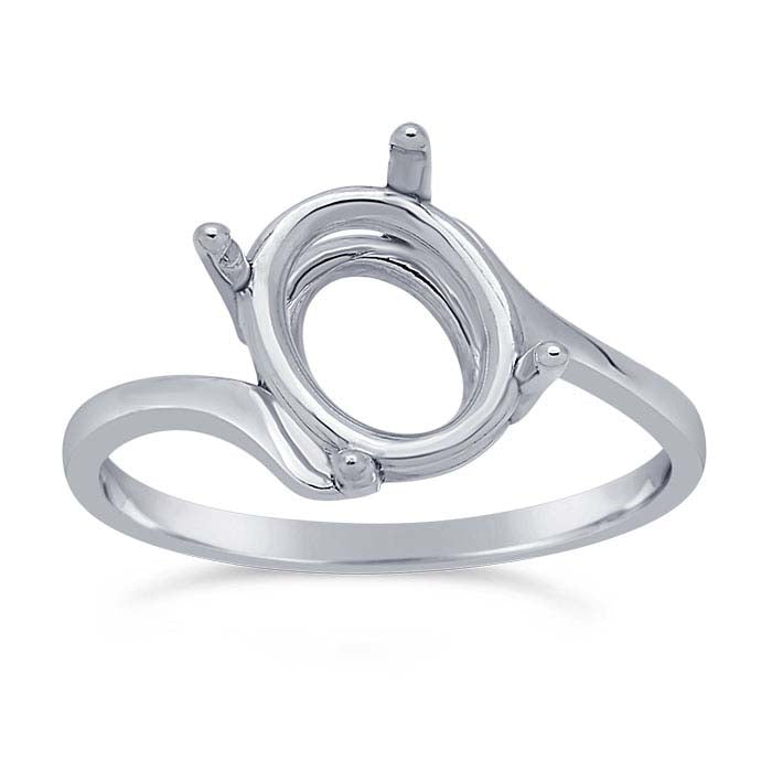 Sterling Silver ReadySet™ 10 x 8mm Oval Ring Mounting