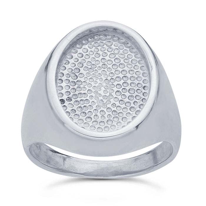 Sterling Silver 16 x Oval Cabochon Ring Mounting