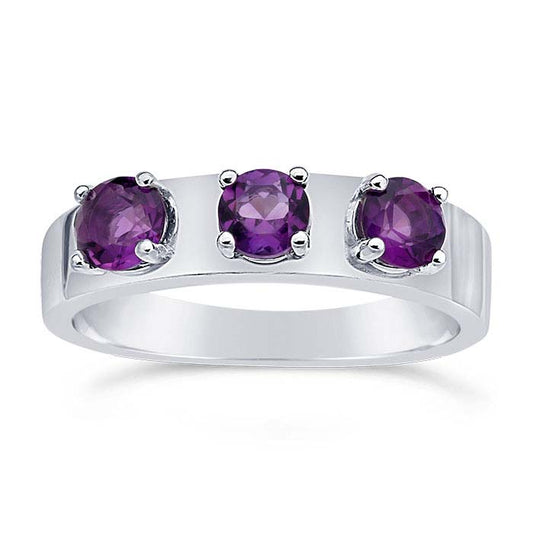 Sterling Silver Three-Stone Ring Mounting